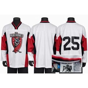 Montreal Hockey “The Machine” #25 Jersey Sr Small White Red Black Westside Skate